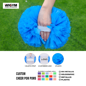 Gran oferta, pompón de plástico azul personalizado para porristas, diseñado para deportes y entretenimiento - Product Image 1