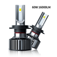 Bombilla de faro led Mini taille H7 led kit d'ampoule de phare 6500K H11 H4 H7 HB3 HB4 voiture led lampe feux de croisement led auto éclairage
