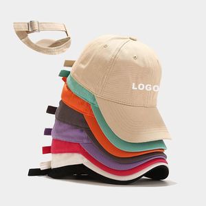 Customizable 6 Panel <b>Plain</b> <b>Baseball</b> <b>Cap</b> Gorras 3D Embroidery Logo Cotton Golf <b>Caps</b> Unstructured Vintage Dad Hat - Product Image 1