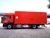 Vehículo de Transporte de Mercancías Peligrosas Líquidas, Tipo Caja, HOWO 4*2, 6 Ruedas, Fabricado en China