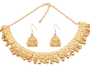 Dreamidea 18K Gold Plated Stainless Steel Jewelry Set for Women Chunky Trendy Engagement Party Wedding <b>Gift</b> Necklace Earrings - Product Image 4