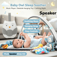 Caja de Música Colgante con Forma de Animal para Cama, Ayudante para Dormir Bebés, Máquina Portátil de Ruido Blanco para Guardería y Altavoz Nocturno de Cabecera