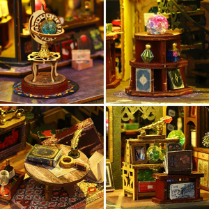 Kit de Castillo de Madera en Miniatura Impermeable con Temática de Halloween, HOLO MAGIC CITY, Juguete de Construcción 3D DIY Hecho a Mano - Product Image 4