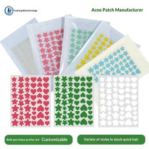 Patchs Hydrocolloïdes <span class=keywords><strong>Anti</strong></span>-Acné Transfrontaliers Modèle 031 en PE, 51 Couleurs, Motifs Étoiles et Cœurs, Isolation et Dissimulation des Imperfections, Vente en Gros - Product Image 1