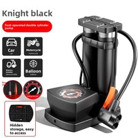 Pompe à pied portable BAIMEI pour vélo avec valve Schrader, en plastique, alliage d'acier et aluminium