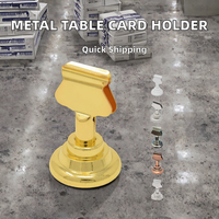Prêt à expédier : Porte-cartes de table modernes en métal pour photos, panneaux alimentaires, notes, décorations de mariage