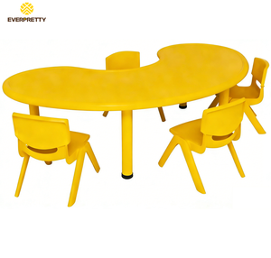Meubles d'école préscolaire, ensemble de <span class=keywords><strong>table</strong></span> ergonomique en forme de U pour enfants, ensemble de chaises de bureau modernes pour enfants de maternelle - Product Image 1