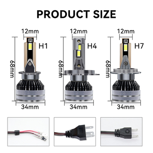 Feux antibrouillard étanches H4/H7/9006/880/9007 100W 24V L34 10000lm 6000K Ampoule de phare universelle pour camions et voitures - Product Image 4