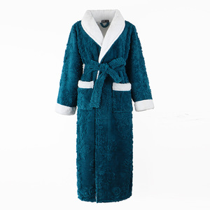 Peignoir moelleux de créateur de luxe pour femmes imprimé fleuri matériau polaire grand châle Robe de chambre colorée Robe de salon - Product Image 5