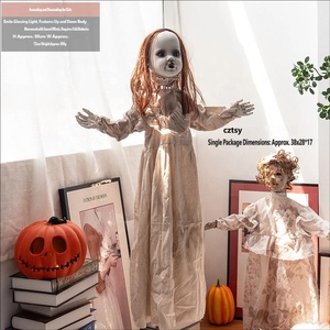 Décorations d'Halloween : Fantôme féminin, Fantôme blanc, Petit fantôme suspendu, Salle secrète, Parc à thème, Maison hantée, Accessoires électriques - Product Image 1