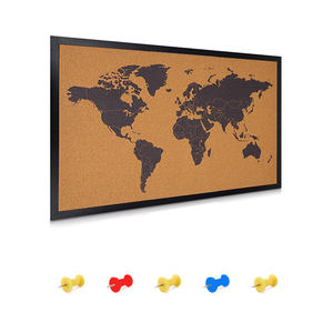 <span class=keywords><strong>Tablero</strong></span> de <span class=keywords><strong>corcho</strong></span> montado en la <span class=keywords><strong>pared</strong></span> del mapa del mundo, Mensaje, precio barato, venta al por mayor - Product Image 2