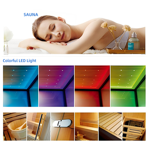 चीन कारखाने प्रत्यक्ष बिक्री इलेक्ट्रिक 6-व्यक्ति आधुनिक आउटडोर लाल देवदार ठोस लकड़ी पर्यावरण के अनुकूल भाप पैनोरामिक सौना कमरे - Product Image 5