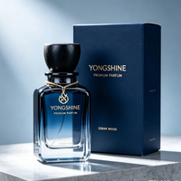 Flacon de parfum en verre carré à fond épais avec logo personnalisé, 50 ml, 100 ml, avec couleur et emballage en boîte