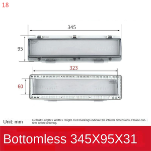 18 Air <b>switch</b> button transparent cover, IP67 transparent ABS PC protective window cover, suitable for distribution box, 2-18 Way - Product Image 5