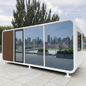 Casa Prefabricada Económica de Paneles Sándwich de Acero, Mini Casa Moderna Tipo Apple de 20 Pies/40 Pies, Impermeable, Resistente al Viento, Oficina Portátil, Supermercado, Salón - Product Image 1