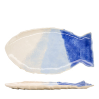 Fuente de agua tricolor para peces, 36x18 cm, de cerámica, decorativa, para jardín o patio exterior.