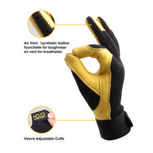 Guanti da Moto HANDLANDY in Vera Pelle di Cervo di Lusso per Uomo, Guanti da Tiro e Caccia, Guanti da Meccanico Auto - Product Image 4