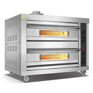 Double Deck 2 Trays Forno Computer Control Baking Equipment For Commercial Use Professional Deck Oven