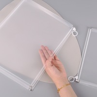 Bolsas de Polipropileno Translúcido Esmerilado A4 con Cierre Hermético, Bolsas para Clasificar Pruebas Escolares, Bolsas de Almacenamiento Impermeables para Oficina, con Tiradores Suaves
