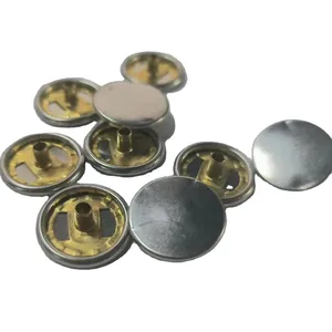 कपड़ों के लिए थोक 4 भाग स्नैप बटन परिधान फास्टनरों पीतल धातु प्रेस चांदी धातु बटन