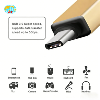 Adaptador OTG con Conector Tipo-C Macho a USB 3.0 Hembra, Venta al Por Mayor de Fábrica, Apto para Teléfonos, Computadoras, Portátiles y Tabletas