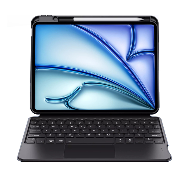 Intelligent Magnetic Detachable Wireless Touchpad Keyboard Case for iPad Air 10.9"/11" Pro 11" 360 Degree Rotation TPU+ABS