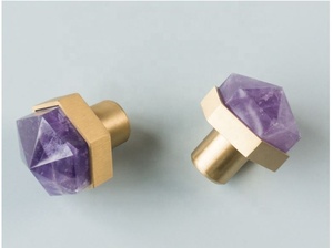 Hot Sale Hexangular Quartz Furniture Drawer Pull Natural <strong>Crystal</strong> Handle Cabinet <strong>Knobs</strong> - Product Image 4