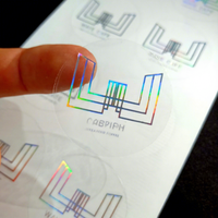 Autocollant transparent personnalisé avec estampage à chaud Couleur de la feuille holographique