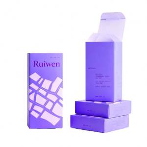 Boîte d'emballage en carton pliable écologique avec logo personnalisé imprimé, pour cosmétiques, huiles essentielles, pour les petites entreprises - Product Image 5