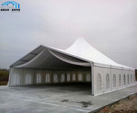 12x20m 12x25m tentes de luxe pour réfugiés cassette plancher hall remorque tente pour cérémonie luxe glamping tente de mariage blanche