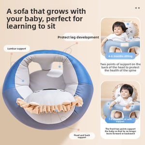Fauteuil d'apprentissage pour bébé en cuir PU, anti-chute, ergonomique, pour 6 mois et plus, idéal pour l'apprentissage de la position assise - Product Image 3