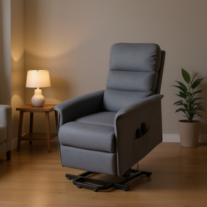 Sillón Reclinable Eléctrico Gris con Control Remoto, Masaje Eléctrico, un Solo Asiento, Mueble de Sala de Estar, Diseño Contemporáneo - Product Image 2