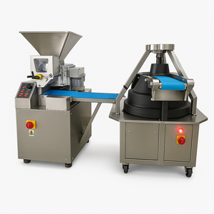 Attrezzatura Continua per la Lavorazione Alimentare per la Formatura di Panini per <span class=keywords><strong>Hamburger</strong></span>, <span class=keywords><strong>Pizza</strong></span> e Impasti di Pane - Macchina Divisatrice e Arrotondatrice per Impasti - Product Image 3