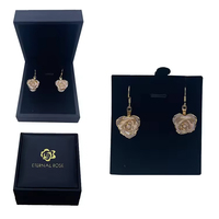 Idées cadeaux pour la fête des mères, collier en rose véritable plaqué or, artisanat fait main, bijoux en fleurs naturelles, artisanat métallique pour cadeau d'amour et de mariage