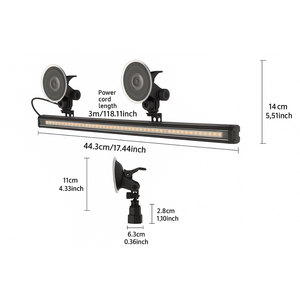 Mới trontech 48led linh hoạt nhôm Strobe thanh ánh sáng cho xe kính chắn gió & mái khẩn cấp cảnh báo đèn flash 12V 1-năm bảo hành - Product Image 6