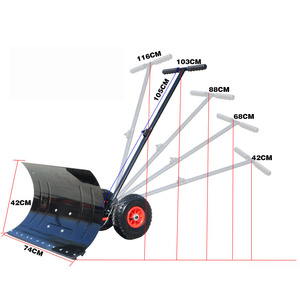Outils <span class=keywords><strong>de</strong></span> <span class=keywords><strong>déneigement</strong></span> Pelle à neige à roulettes Pelle à neige multifonctionnelle Planche à neige pour chariots à main - Product Image 2