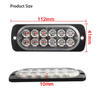 Kit universel de feux stroboscopiques d'urgence LED rouge et bleu ultra-lumineux, étanche IP66, à fixation murale, avec signalisation de danger réfléchissante