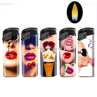 Briquet électronique transparent fin de qualité supérieure en plastique pour cigarettes électroniques CR