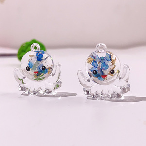 Nuevo océano que brilla en la oscuridad lindo encanto de resina para DIY llavero colgante pendientes materiales hechos a mano bolsa colgantes Accesorios - Product Image 5