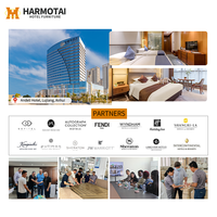 Juego de dormitorio de lujo moderno para hotel Foshan, cama king size con muebles personalizables para hoteles de Dubái