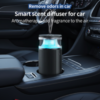 Diffuseur d'aromathérapie 2026 USB pour voiture, sans eau, en plastique PP, silencieux, à brume froide, avec lumière d'ambiance 7 couleurs, rechargeable et avec minuterie