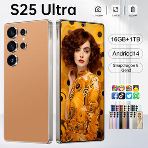 Vente en gros d'usine Smartphone S25 Ultra <span class=keywords><strong>Plus</strong></span> 5G Double SIM Android 14 16 Go + 1 To Reconnaissance faciale Écran HD 120 Hz Charge rapide 65 W 7000 mAh - Product Image 1