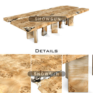 โต๊ะอาหารทำจากไม้แท้โต๊ะรับประทานอาหารทันสมัยเฟอร์นิเจอร์หรูหราสไตล์เอ็มไพร์ - Product Image 4