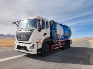 Camion d'aspiration à vide Dongfeng 6x4 à 10 pneus, réservoir de 18-22 mètres cubes, pour dragage et aspiration de rivières municipales, exportation usine - Product Image 3