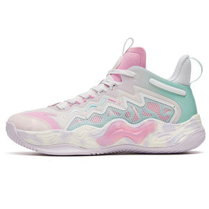 أحذية كرة سلة رجالية بألوان فاتحة من الأصفر والوردي، تصميم شبابي، أحذية رياضية لكرة السلة، زاباتوس دي بالونسيستو بارا هومبري - Product Image 3