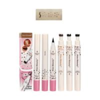 Baiser Beauté Facile à Utiliser Taches à Séchage Rapide Stylo de Maquillage à Points Étanche Hautement Pigment Vegan 2 en 1 Tampon Tache de Rousseur et Eyeliner Liquide