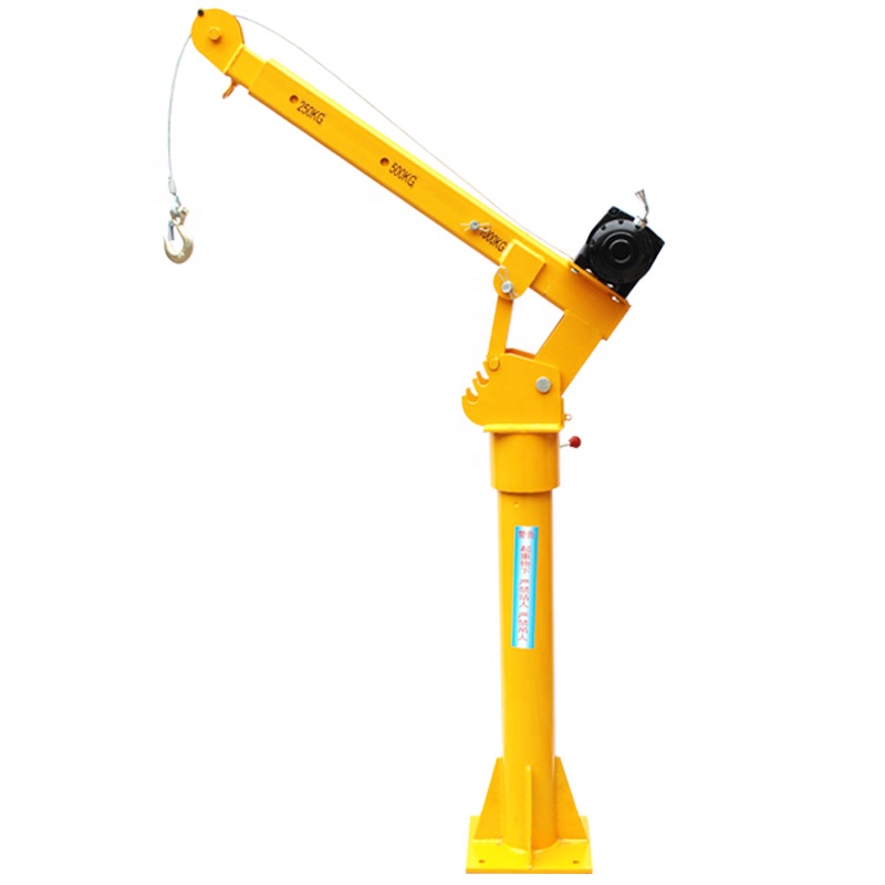 DC12V/24V/220V/380V 500 кг 800 кг 1000 кг небольшой подъемный автокран по низкой цене мини пикап гидравлический автокран для продажи