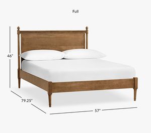 <span class=keywords><strong>Lit</strong></span> simple en bois massif rétro avec tissage en bois, matelassage géométrique bleu marine, <span class=keywords><strong>lit</strong></span> simple simple pour chambre de garçons - Product Image 4
