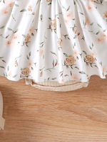 Robe simple en coton pour enfants, style commerce extérieur, pour filles, haut à manches longues avec patchwork imprimé, une pièce