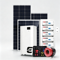 Kit solaire hybride complet 51.2V 10KWH 5KWH 15KWH LiFePO4 avec onduleur 6KW pour résidence (10KW 5KW 3KW)